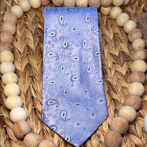 Men's Lavender Paisley Tie - Classic 100% Silk